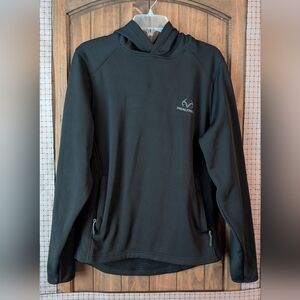 Realtree Black Hoodie with Gaiter & Zip-up Pocket, Sm